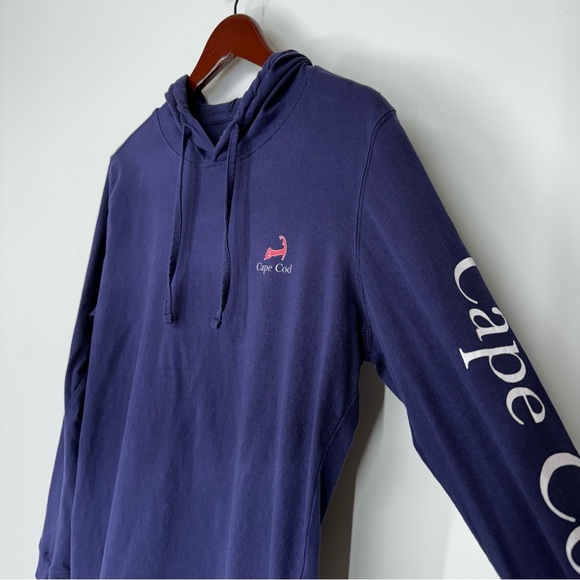 Cuffy's Cape Cod Mass Whale Graphic Fitted Long Sleeve Tee With Hood Size 2XL - Picture 5 of 16